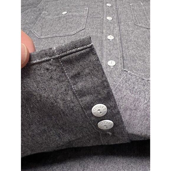 Taylor Stitch California Chambray Utility Work Shirt Mens 40 Organic Cotton NWOT - Picture 6 of 8